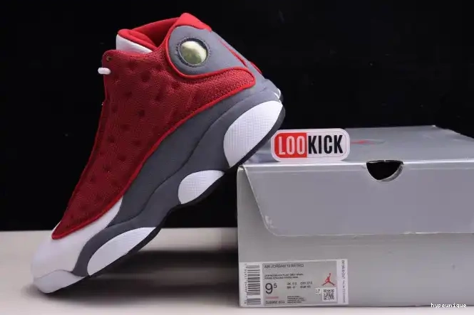 HYPE Grey Gym Flint Air Retro Jordan Red 13 414571-600 0522